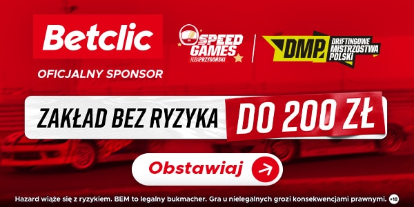 Betclic oficjalnym sponsorem cyklu Speed Games oraz Driftingowych Mistrzostw Polski.